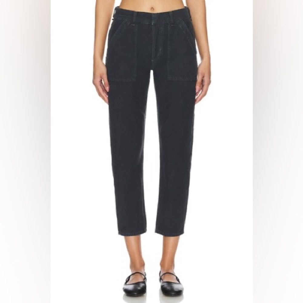 NWT Citizens of Humanity Leah Cargo Pants in Washed Black Size 25‎